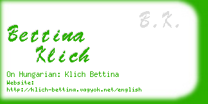 bettina klich business card